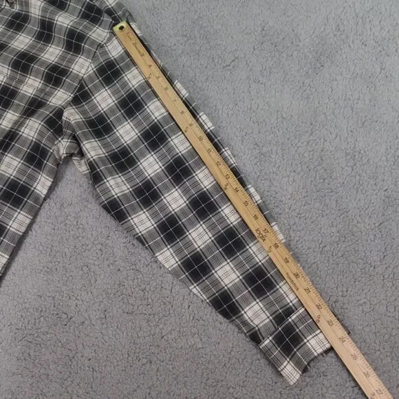 Jos A Bank Traveler Button Down Shirt Mens Large Olive Green Plaid Long Sleeve - Picture 12 of 15